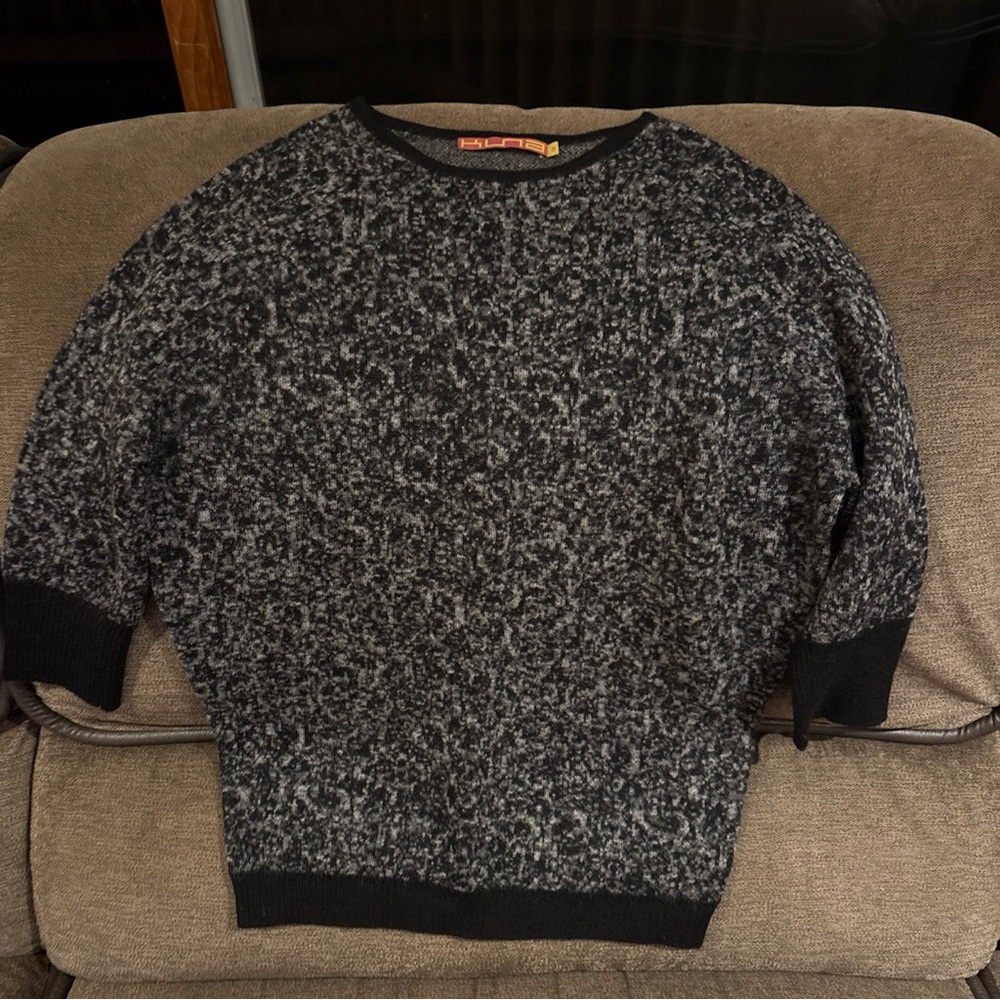 KUNA Sweater Small 100% Baby Alpaca  Pullover Sweater  Women's 3/4 Sleeve